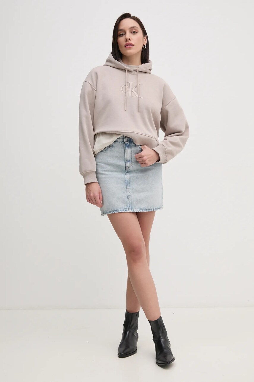 Джинсова спідниця Calvin Klein Jeans mini розкльошена J20J224534