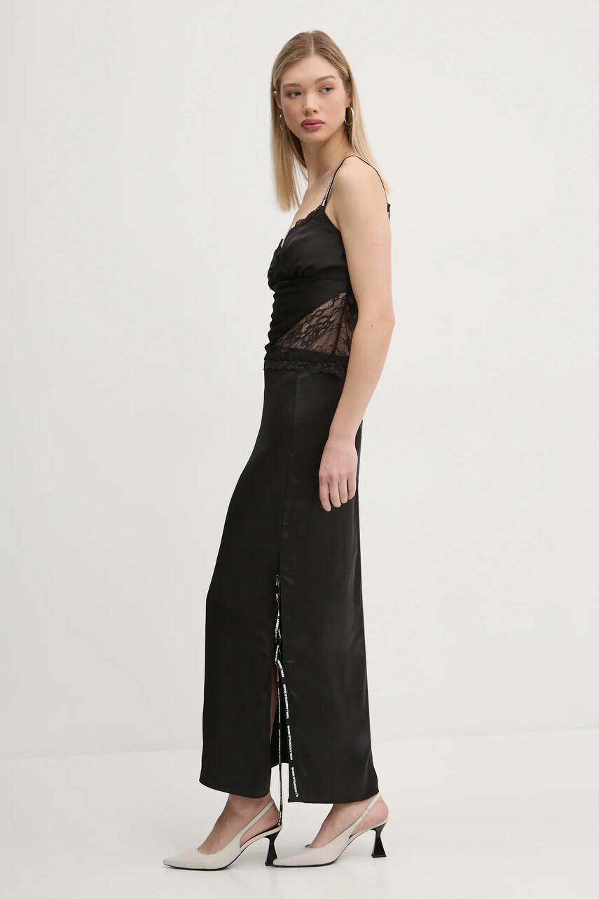 Спідниця Karl Lagerfeld Jeans колір чорний maxi олівець A1W12010