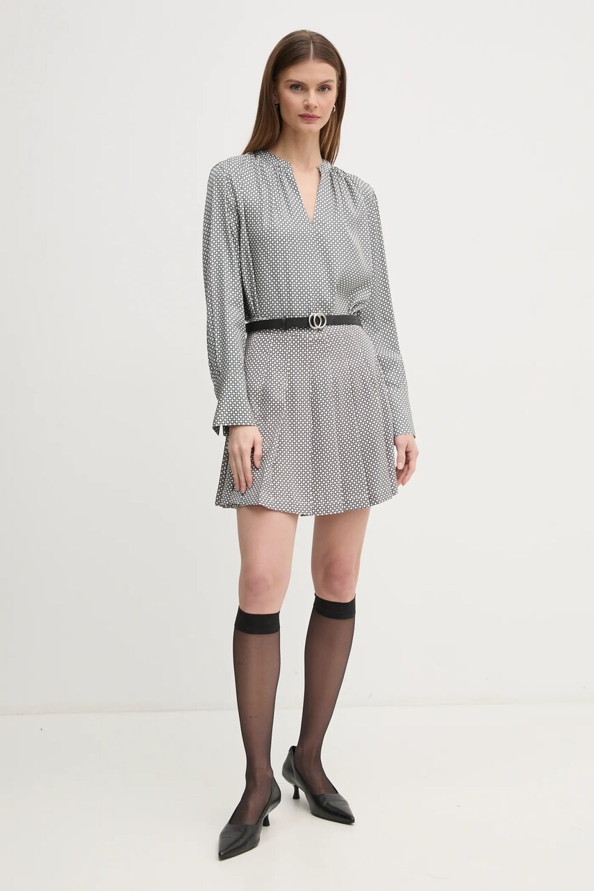 Спідниця Tommy Hilfiger колір сірий mini розкльошена WW0WW43880