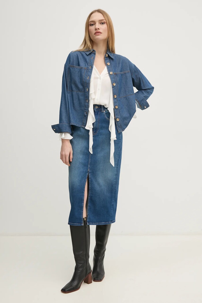 Джинсова спідниця Pepe Jeans MIDI SKIRT HW midi олівець PL901186IA0