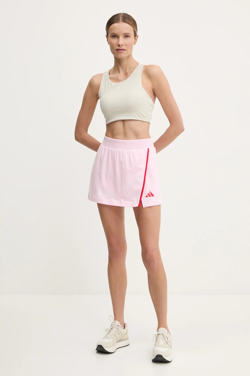 Спідниця adidas W CB Color Pop колір рожевий mini розкльошена JG6212