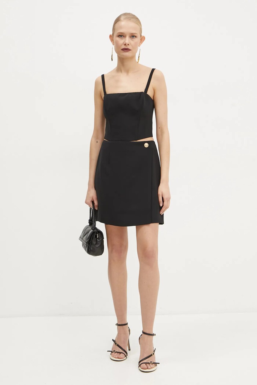 Спідниця Guess RAISSA колір чорний mini пряма W5RD68 WGLO2