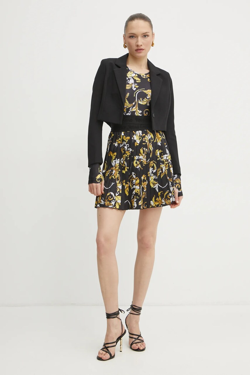 Спідниця Versace Jeans Couture колір чорний mini розкльошена 78HAE820 NS574