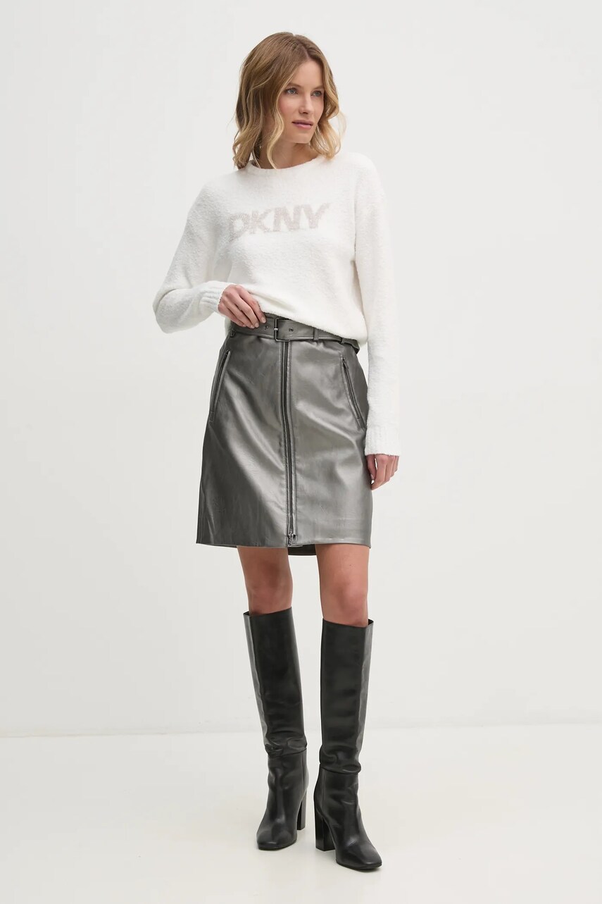 Спідниця Dkny колір сірий mini пряма P4JN6XIM