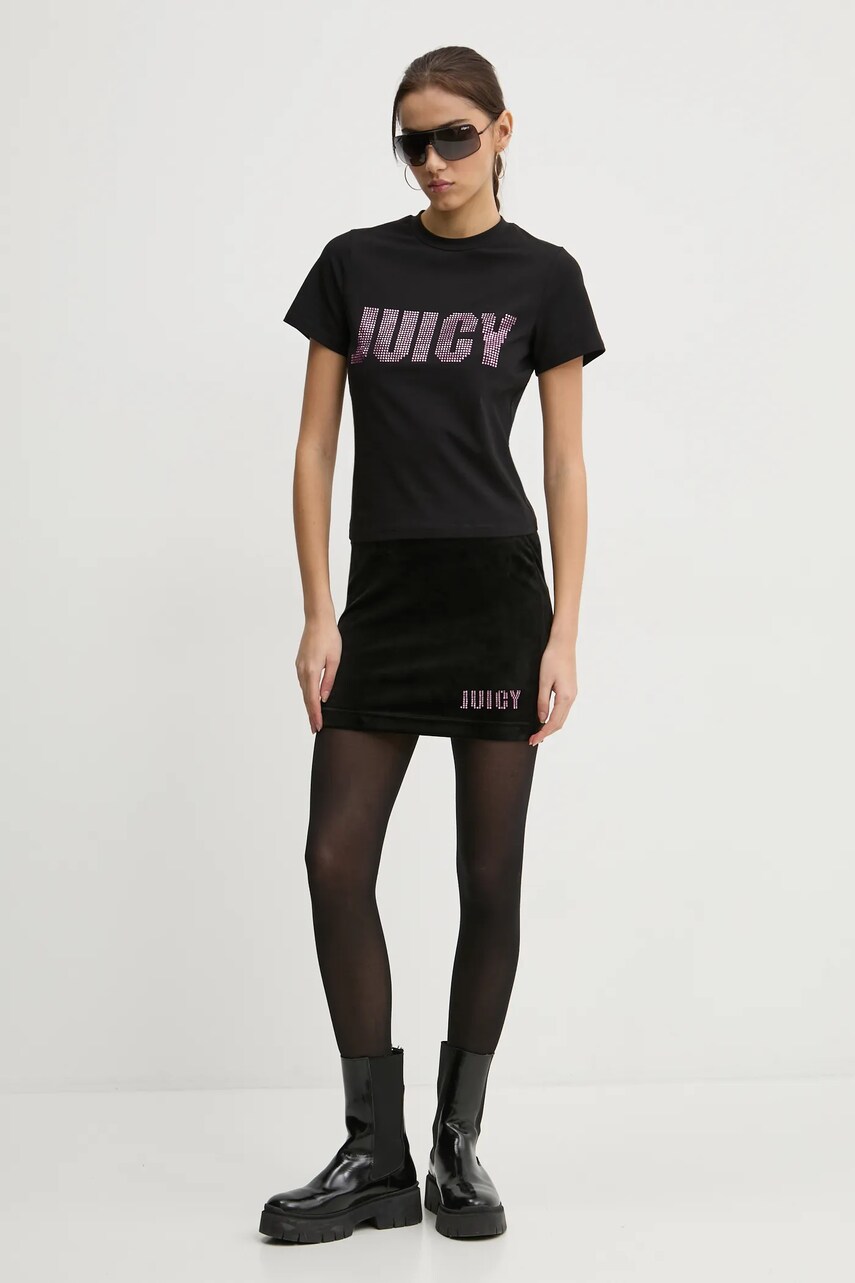 Спідниця Juicy Couture колір чорний mini олівець JCBGS125864