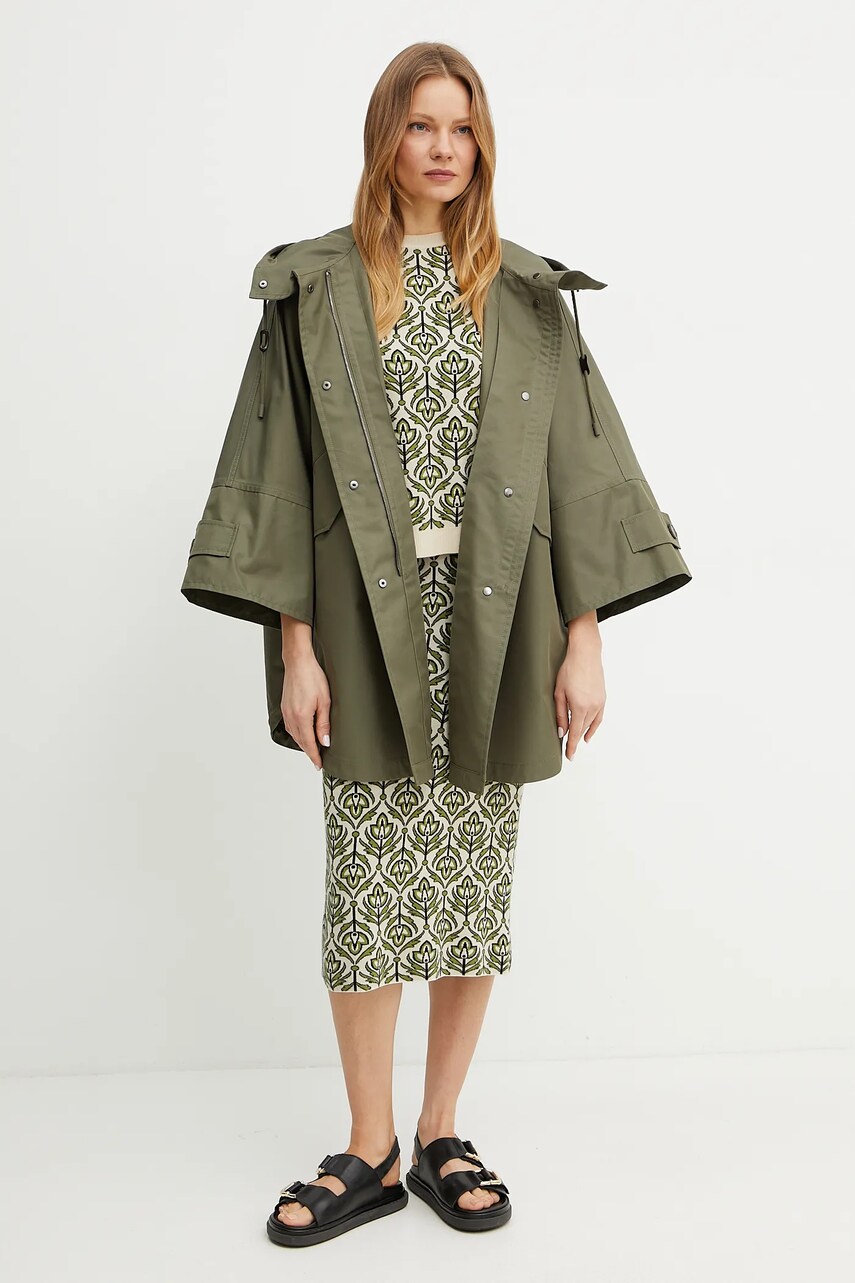 Спідниця Weekend Max Mara колір зелений midi пряма 2515301011600