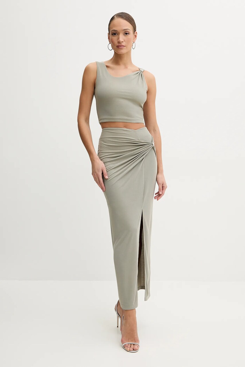 Спідниця Guess AIMEE колір зелений maxi олівець W5GD0E KAQL2