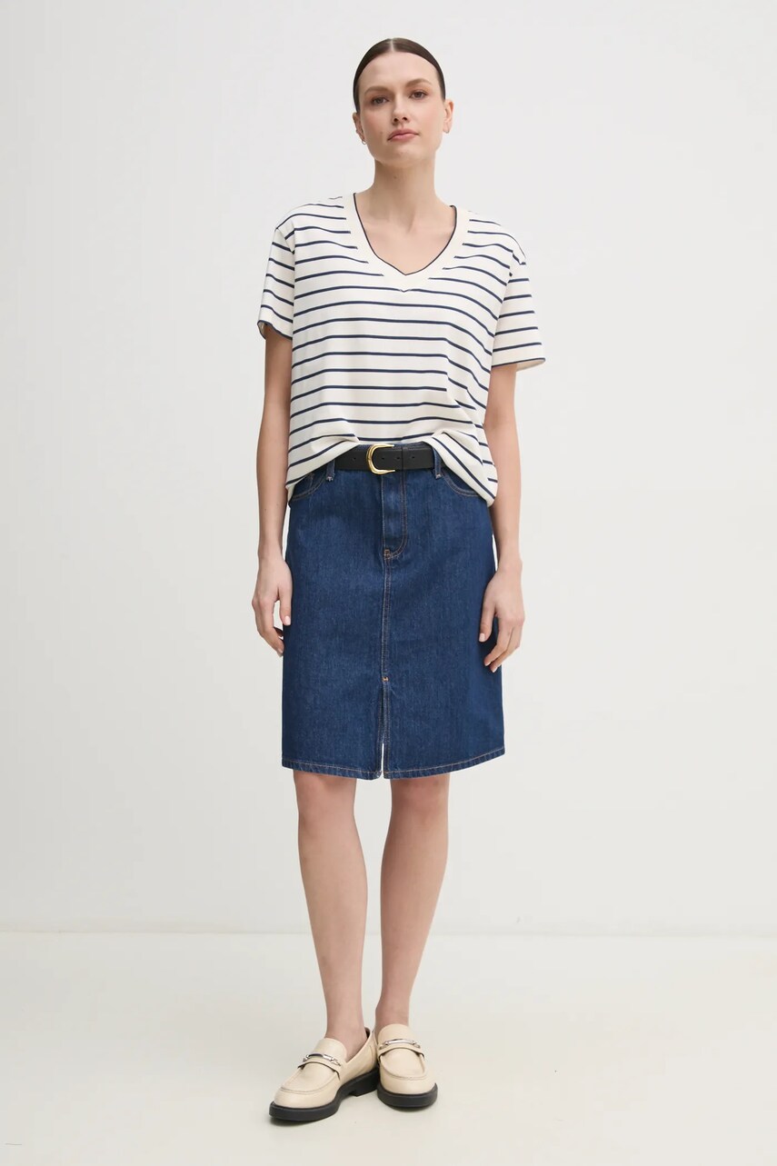Джинсова спідниця Tommy Hilfiger колір синій mini пряма WW0WW44390