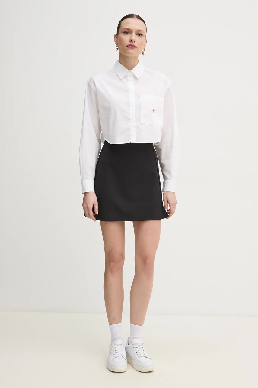 Спідниця Calvin Klein Jeans колір чорний mini розкльошена J20J225333