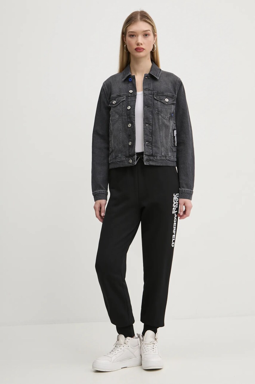 Спортивні штани Karl Lagerfeld Jeans колір чорний з принтом A1W10058