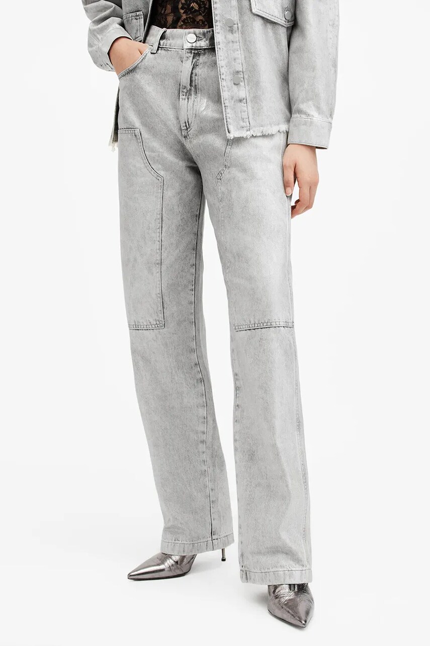 Бавовняні джинси AllSaints MIA колір сірий W056EB