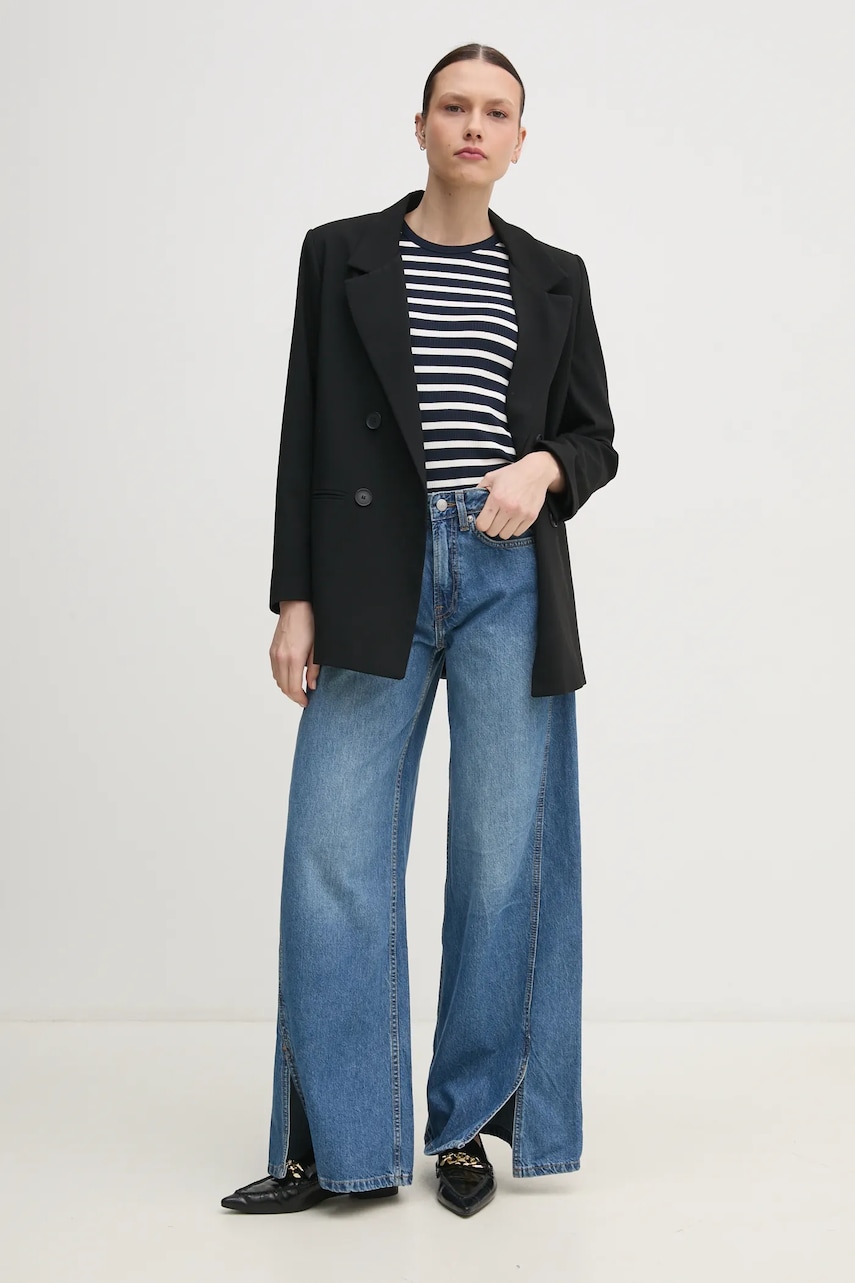 Джинси Pepe Jeans WIDE LEG JEANS MW SLIT жіночі PL205001