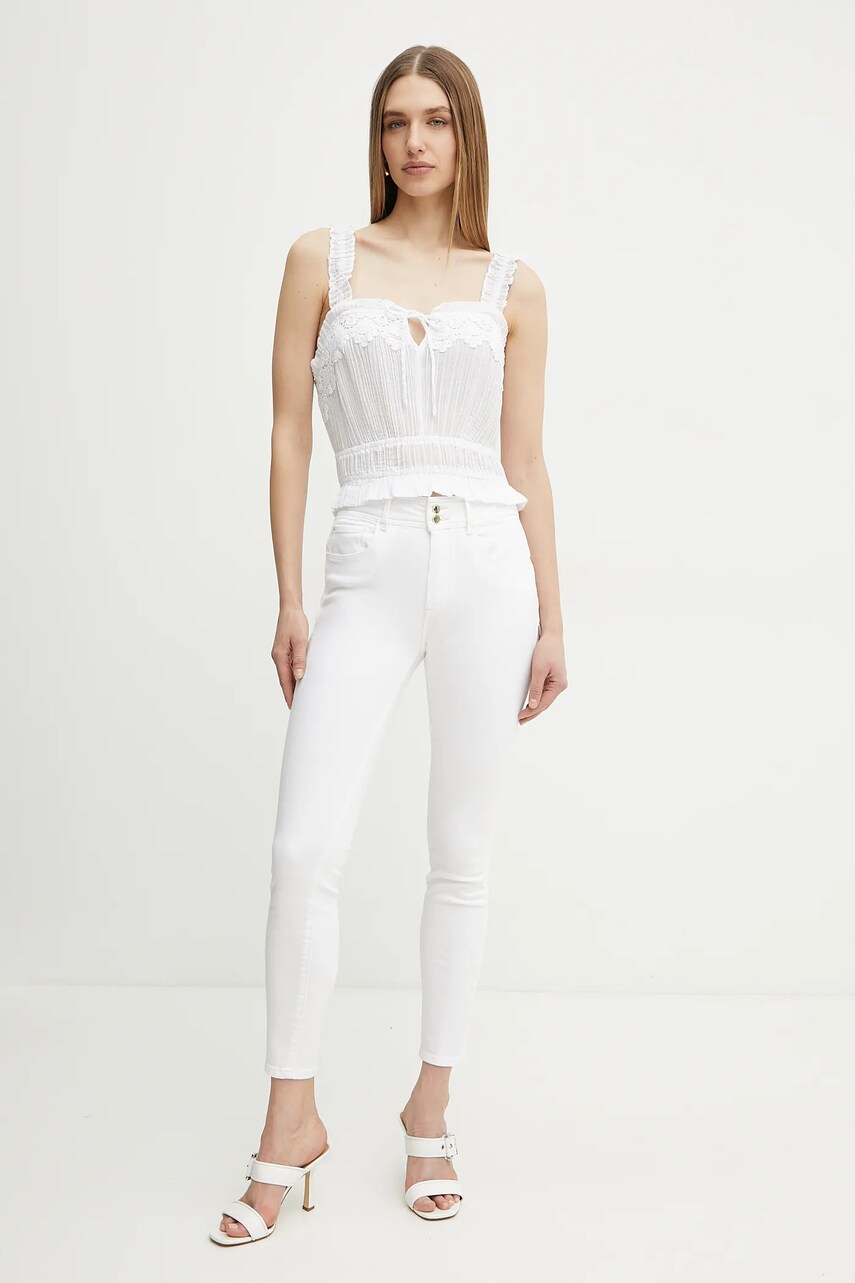 Джинси Guess жіночі колір білий W5GA34 D5N72