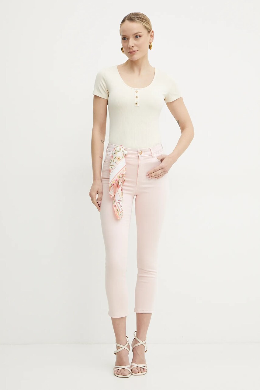Джинси Guess CAPRI жіночі колір рожевий W5GA91 W93CM