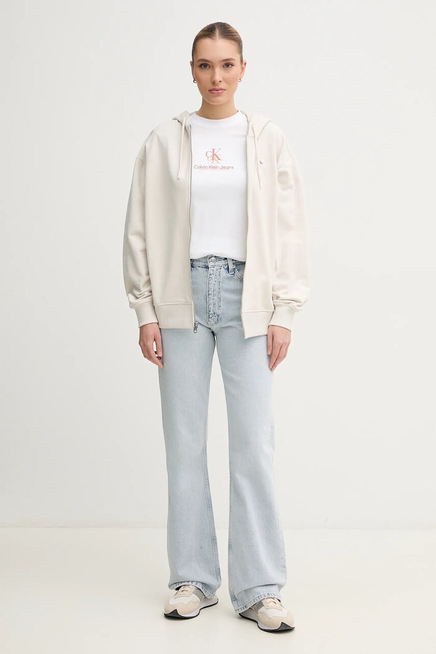 Бавовняні джинси Calvin Klein Jeans жіночі висока посадка J20J225125