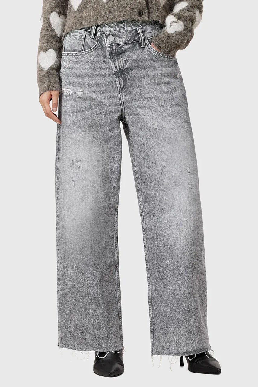 Бавовняні джинси AllSaints AKI жіночі висока посадка W052EC