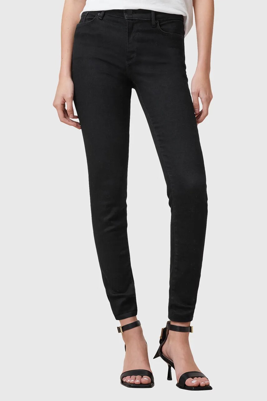 Бавовняні джинси AllSaints MILLER жіночі середня посадка W082EC