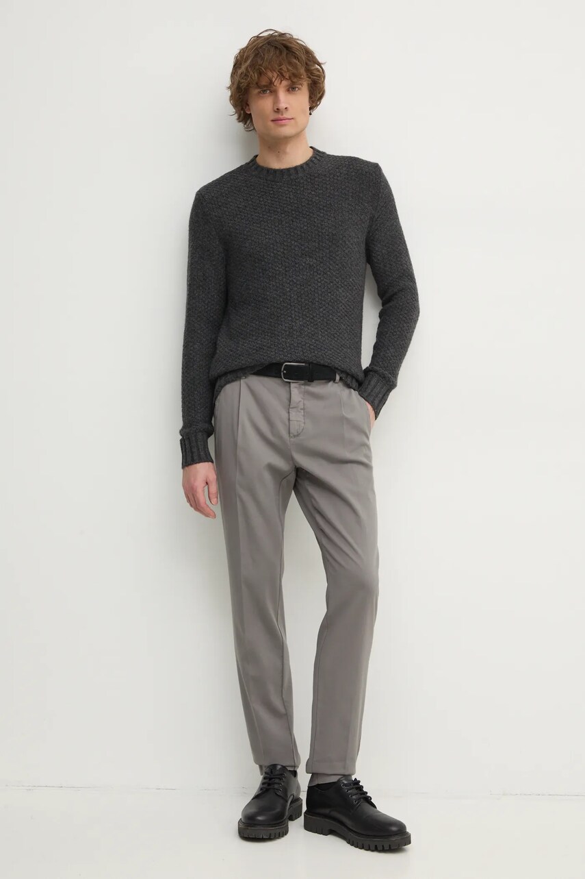 Штани Hackett London чоловічі колір сірий фасон chinos HM212678R