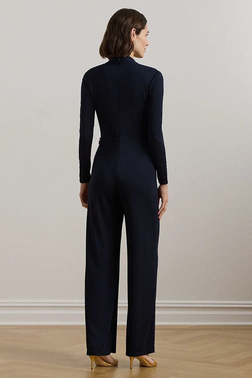 Комбінезон Lauren Ralph Lauren колір синій декольте трикутник 200957619