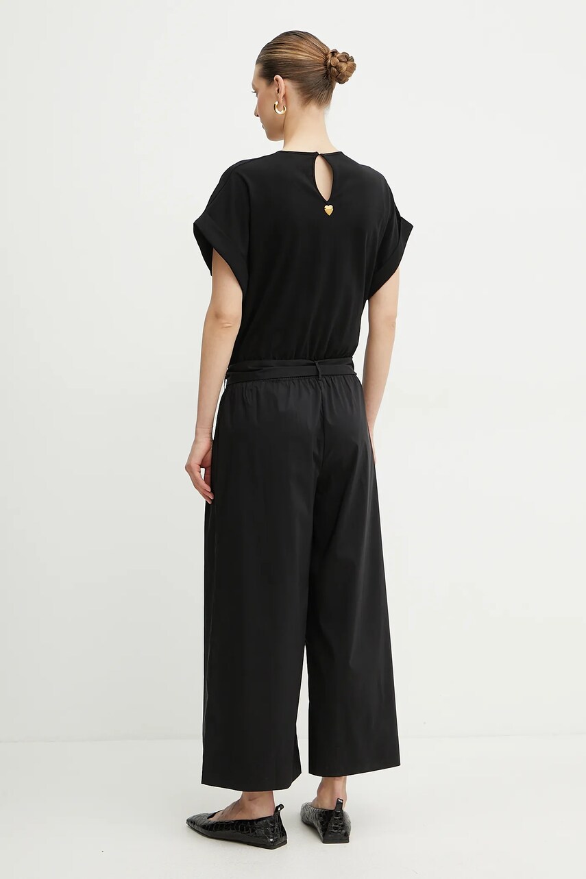 Комбінезон Twinset колір чорний декольте трикутник 251LB2JBB