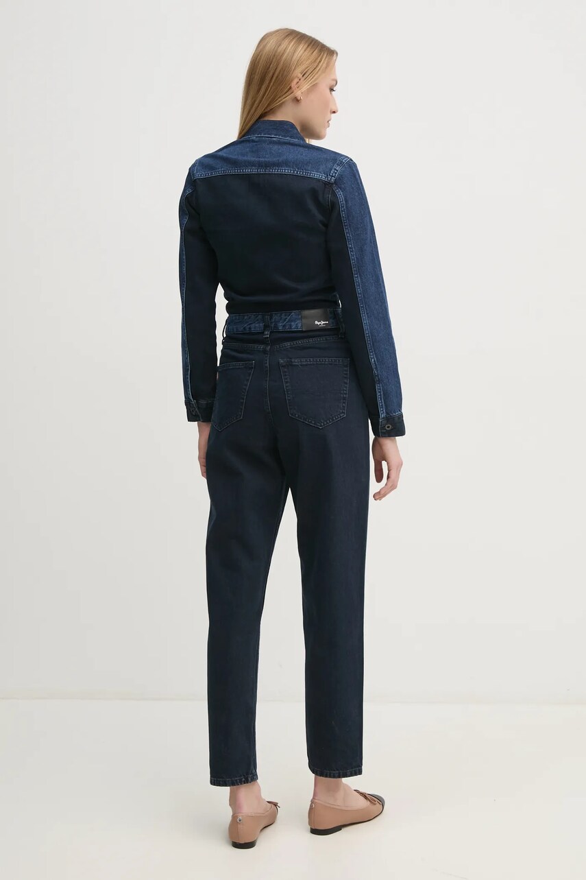 Джинсовий комбінезон Pepe Jeans VALERIE колір синій з бавовни з коміром PL230508