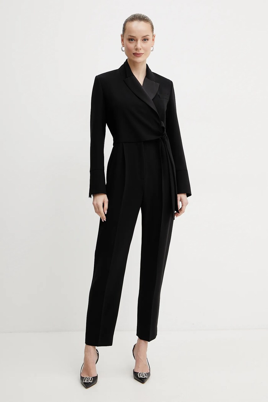 Комбінезон Weekend Max Mara колір чорний декольте трикутник 2515241021600
