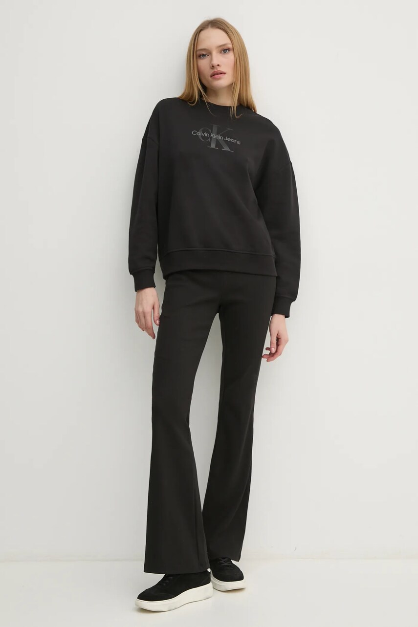 Штани Calvin Klein Jeans жіночі колір чорний однотонні J20J224842