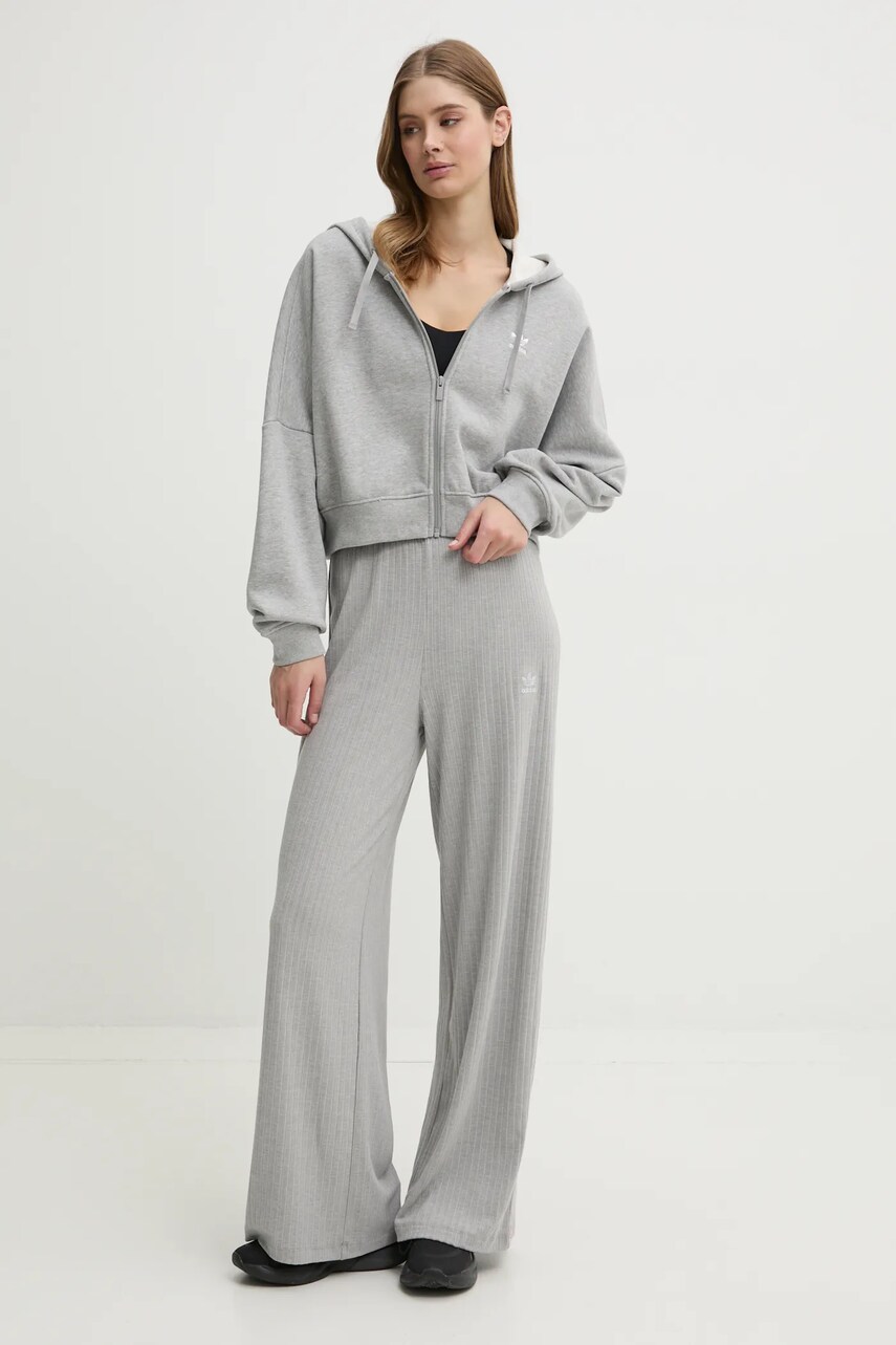 Штани adidas Originals Essential жіночі колір сірий однотонні JD1498