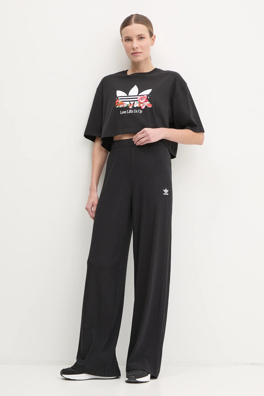 Штани adidas Originals Essential жіночі колір чорний однотонні JD1499