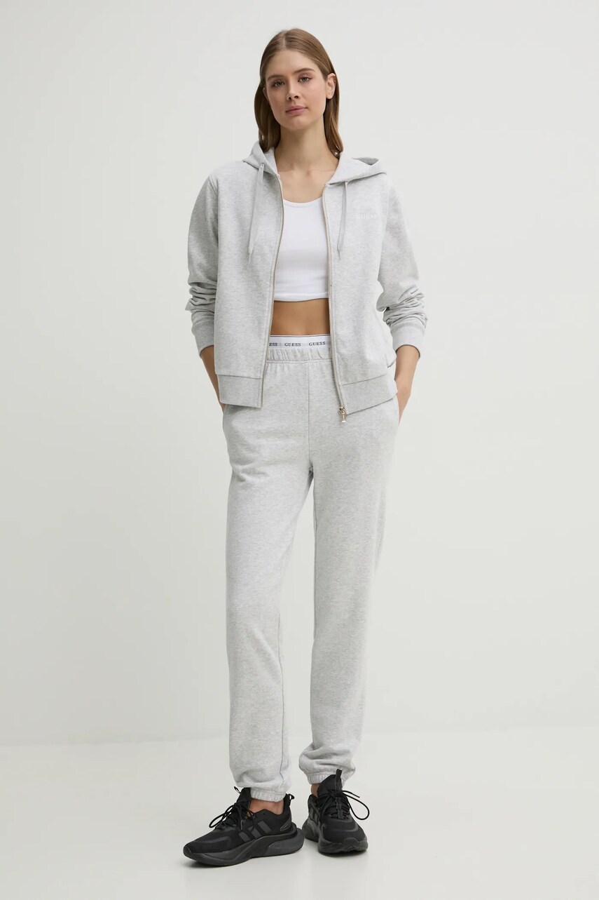 Спортивні штани Guess SOFIA колір сірий однотонні O5RB01 KCO31