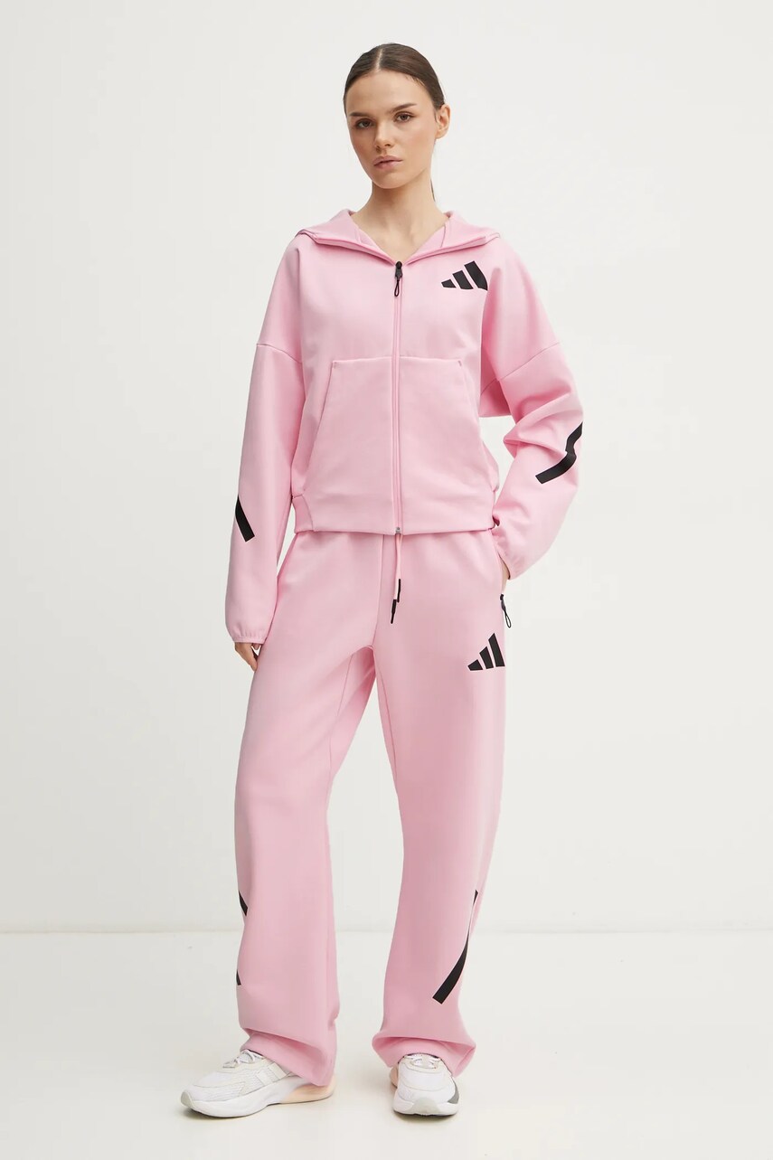 Спортивні штани adidas Z.N.E. колір рожевий з принтом JC5410