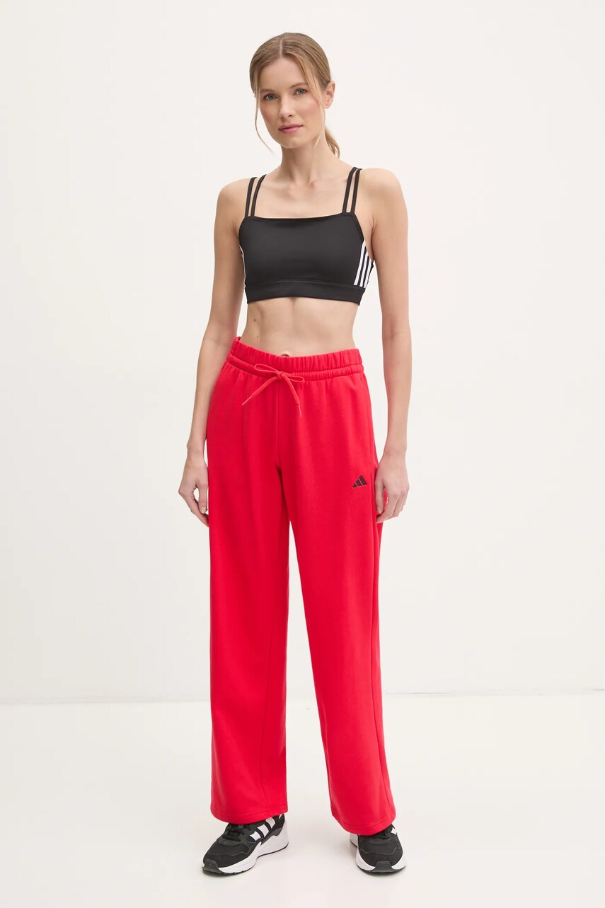Спортивні штани adidas Essentials колір червоний однотонні JI6051