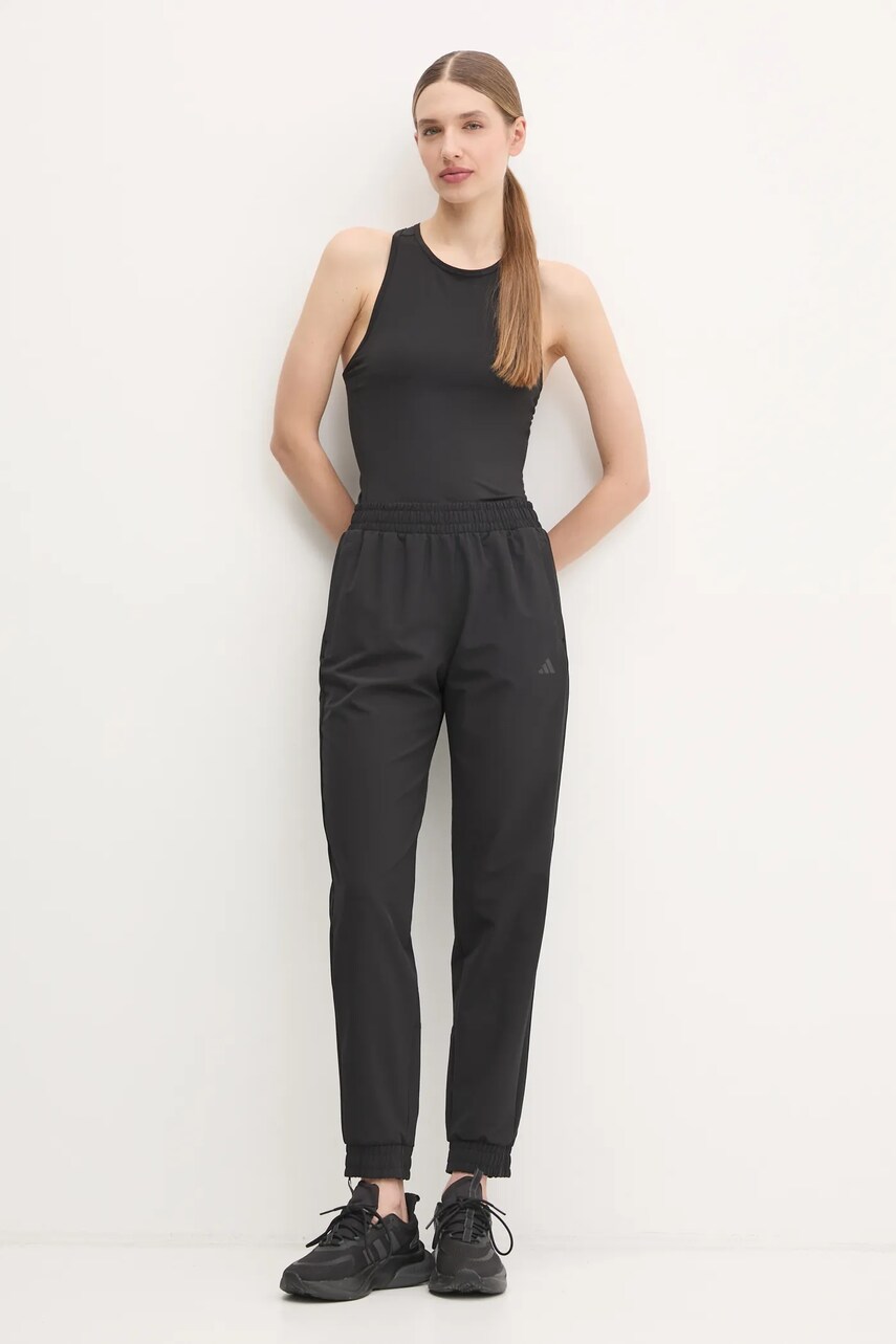 Штани для тренувань adidas Performance Pacer колір чорний однотонні IK5471