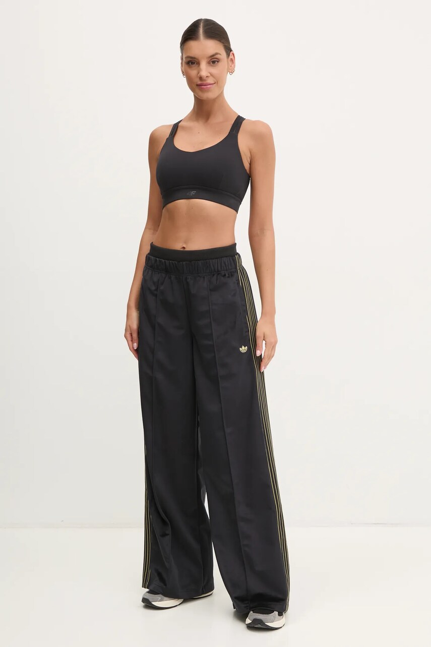 Спортивні штани adidas Originals VELOUR TRCKPANT жіночі колір чорний візерунок JI5755