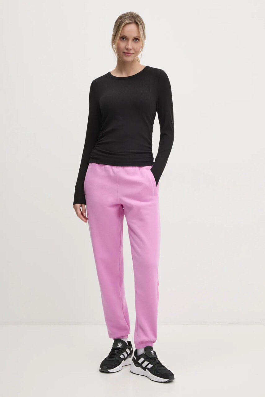 Спортивні штани Dkny колір фіолетовий з аплікацією DP5P3585