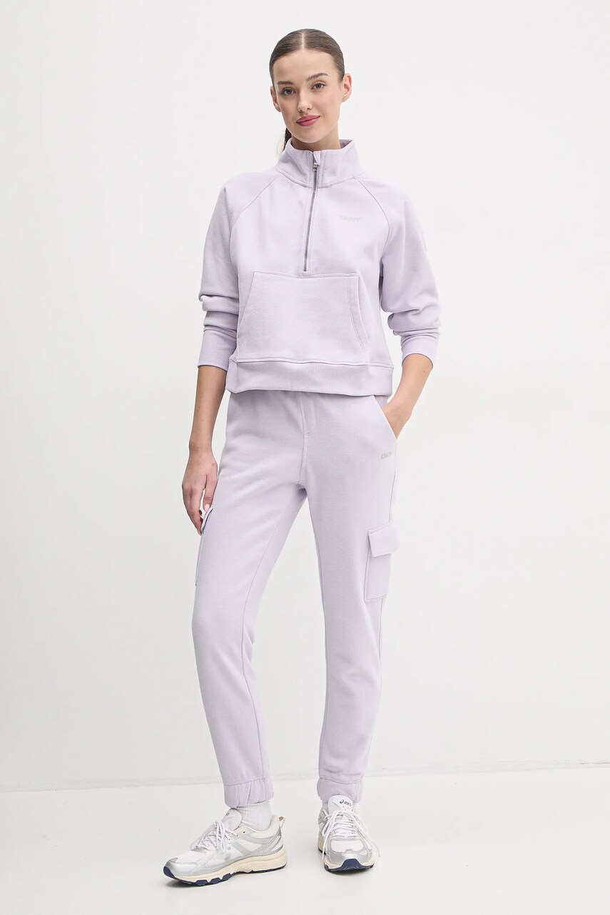 Спортивні штани Dkny колір фіолетовий однотонні DP5P3504