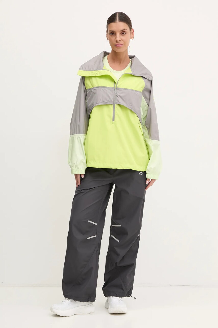 Штани adidas by Stella McCartney жіночі колір чорний висока посадка JI5248