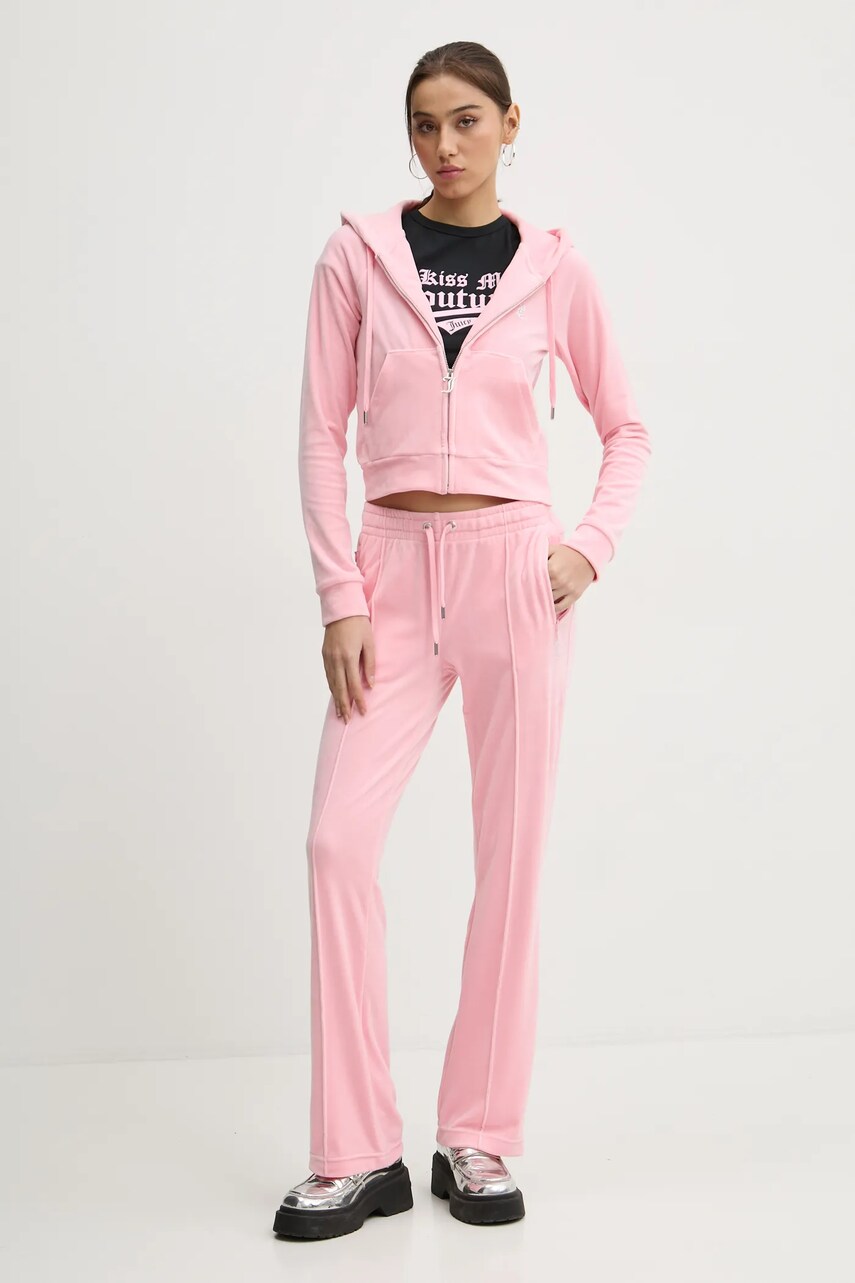 Спортивні штани Juicy Couture колір рожевий з аплікацією JCAPW045