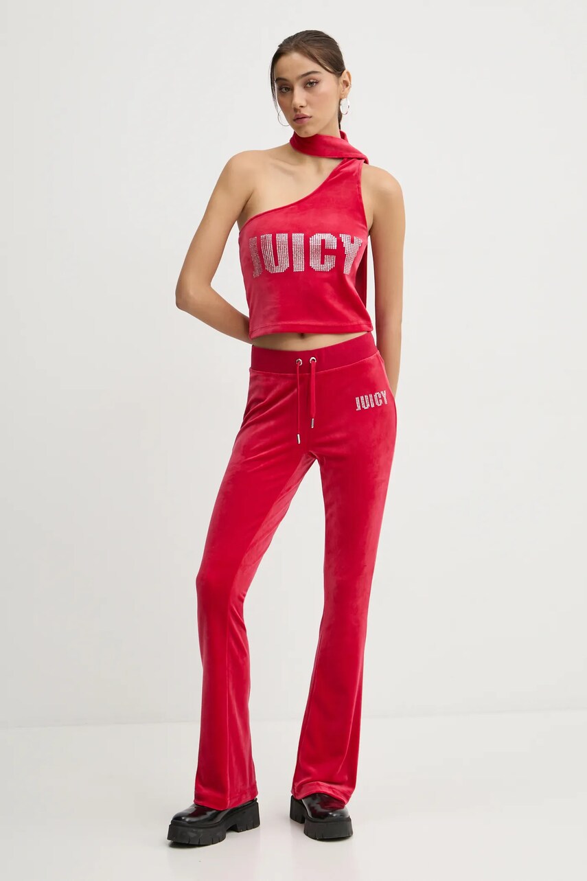 Спортивні штани Juicy Couture колір червоний з аплікацією JCBBJ125862