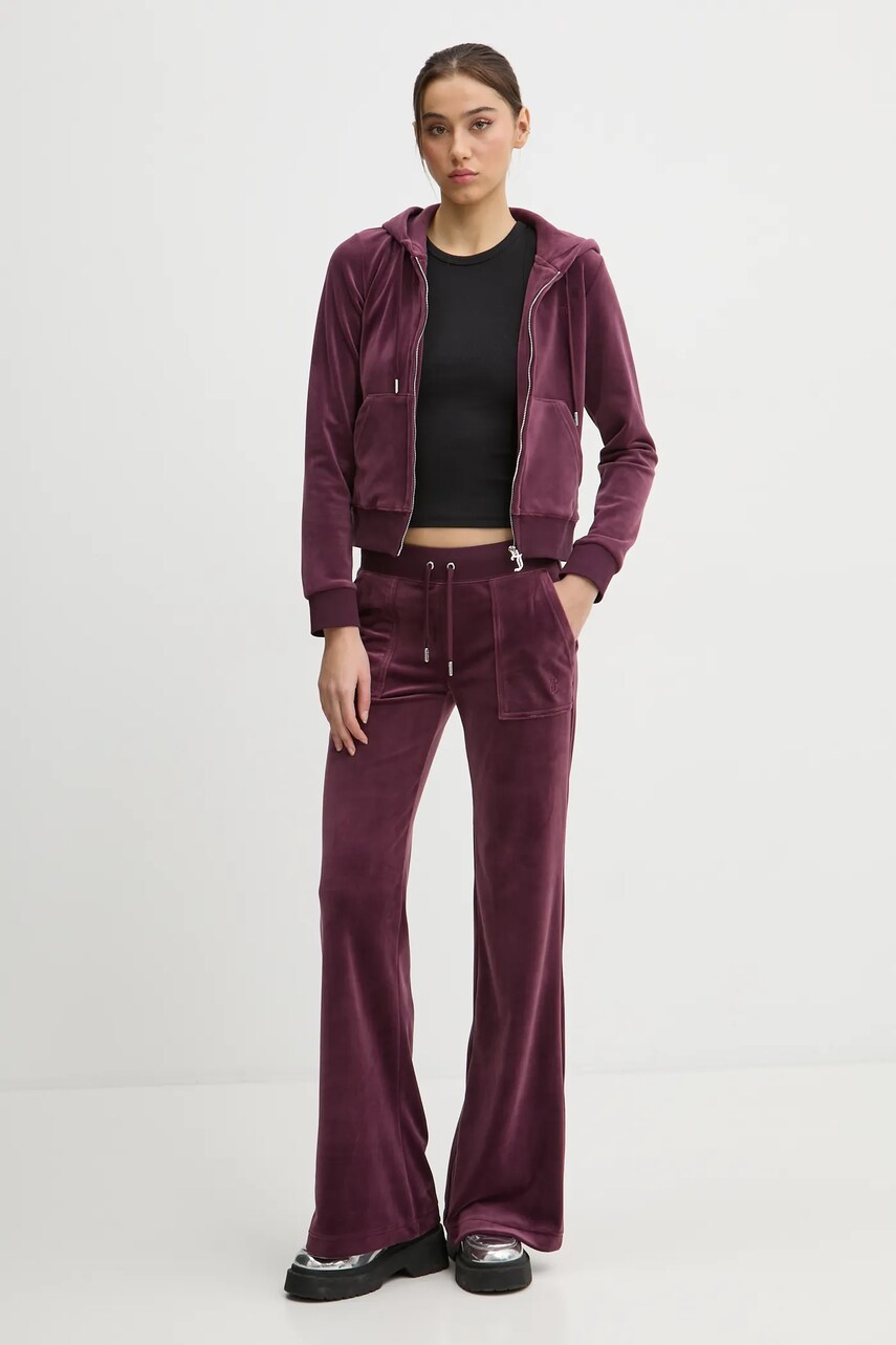 Спортивні штани Juicy Couture колір бордовий однотонні JCSEBJ001EU