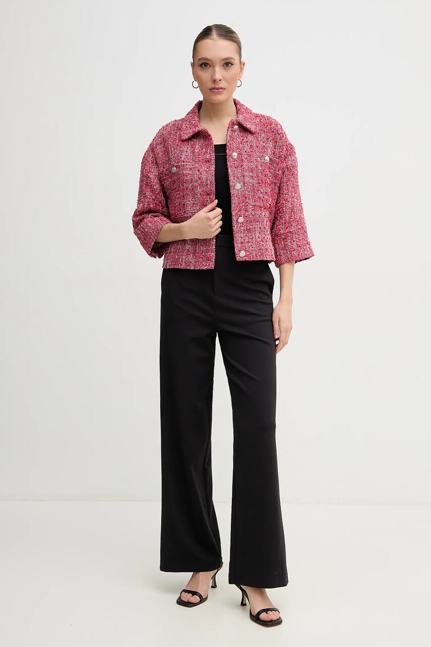 Штани Calvin Klein Jeans жіночі колір чорний широкі висока посадка J20J225334