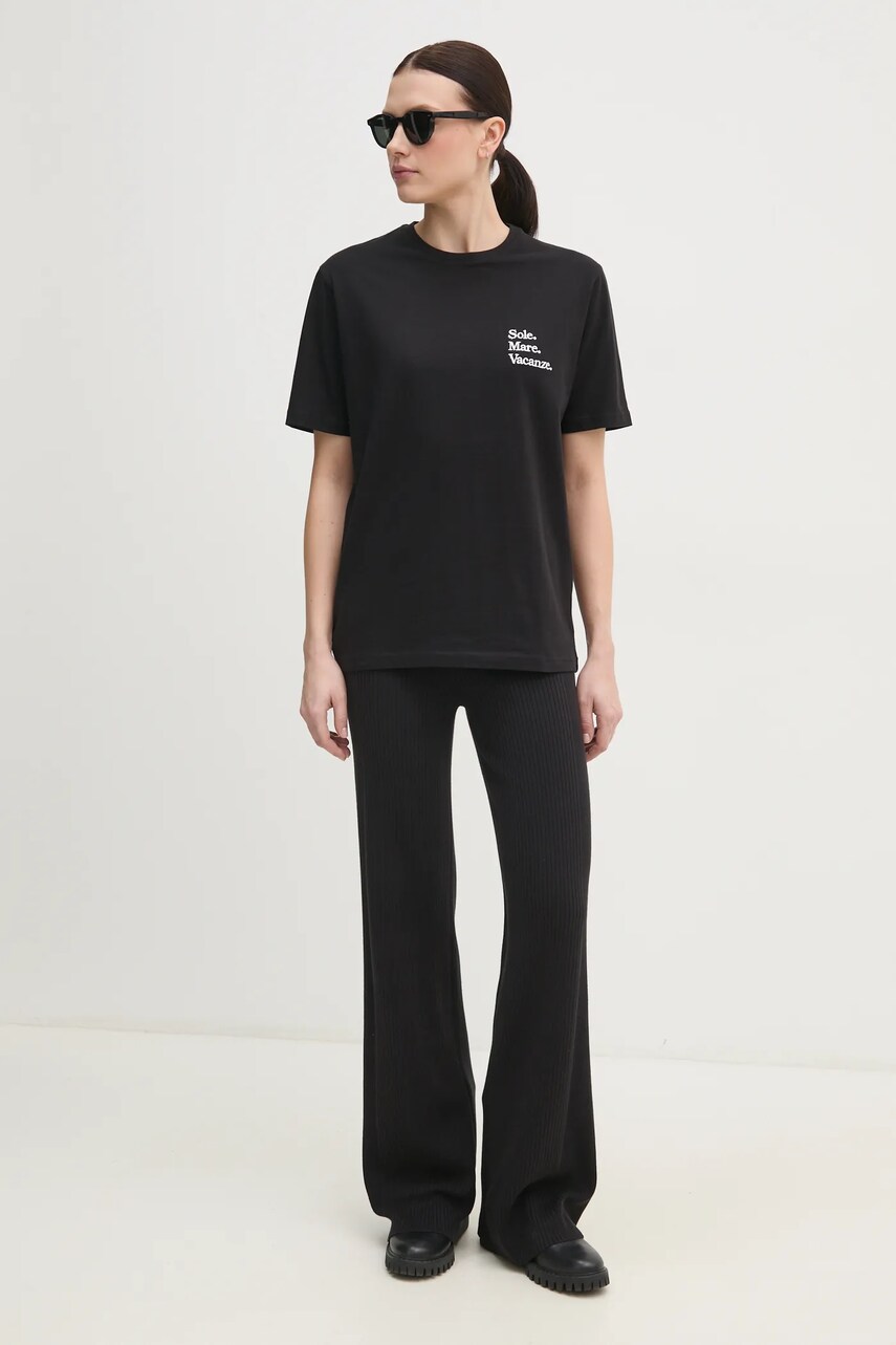Штани Calvin Klein Jeans жіночі колір чорний прямі висока посадка J20J225336