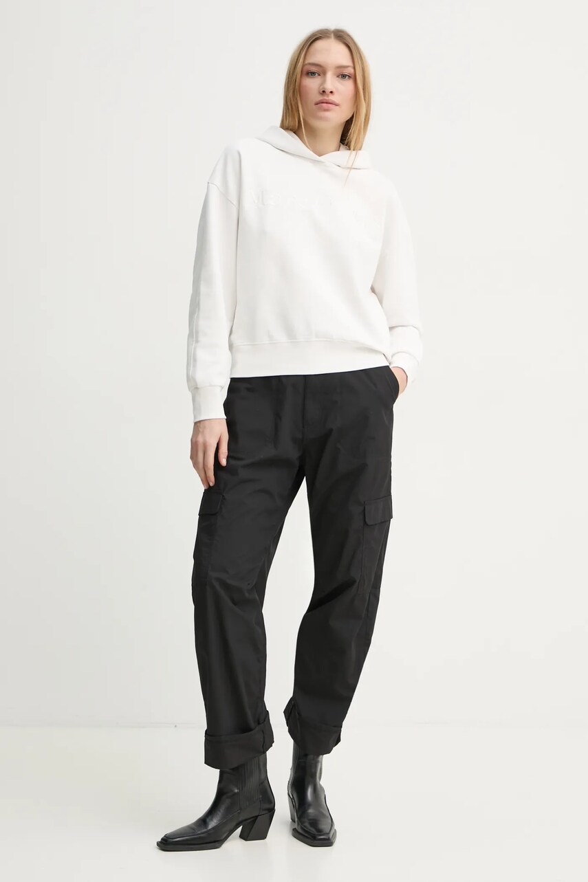Бавовняні штани G-Star Raw колір чорний фасон cargo висока посадка D26030-C973