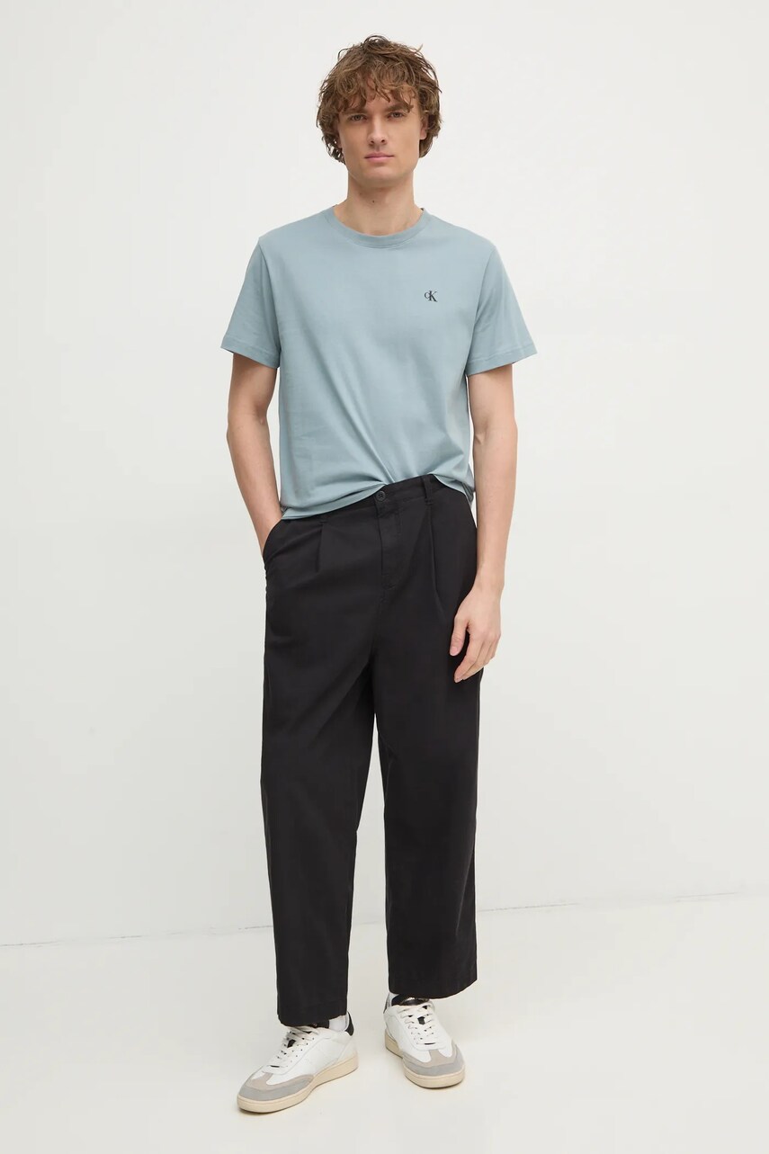 Штани Calvin Klein Jeans чоловічі колір чорний фасон chinos J30J326733