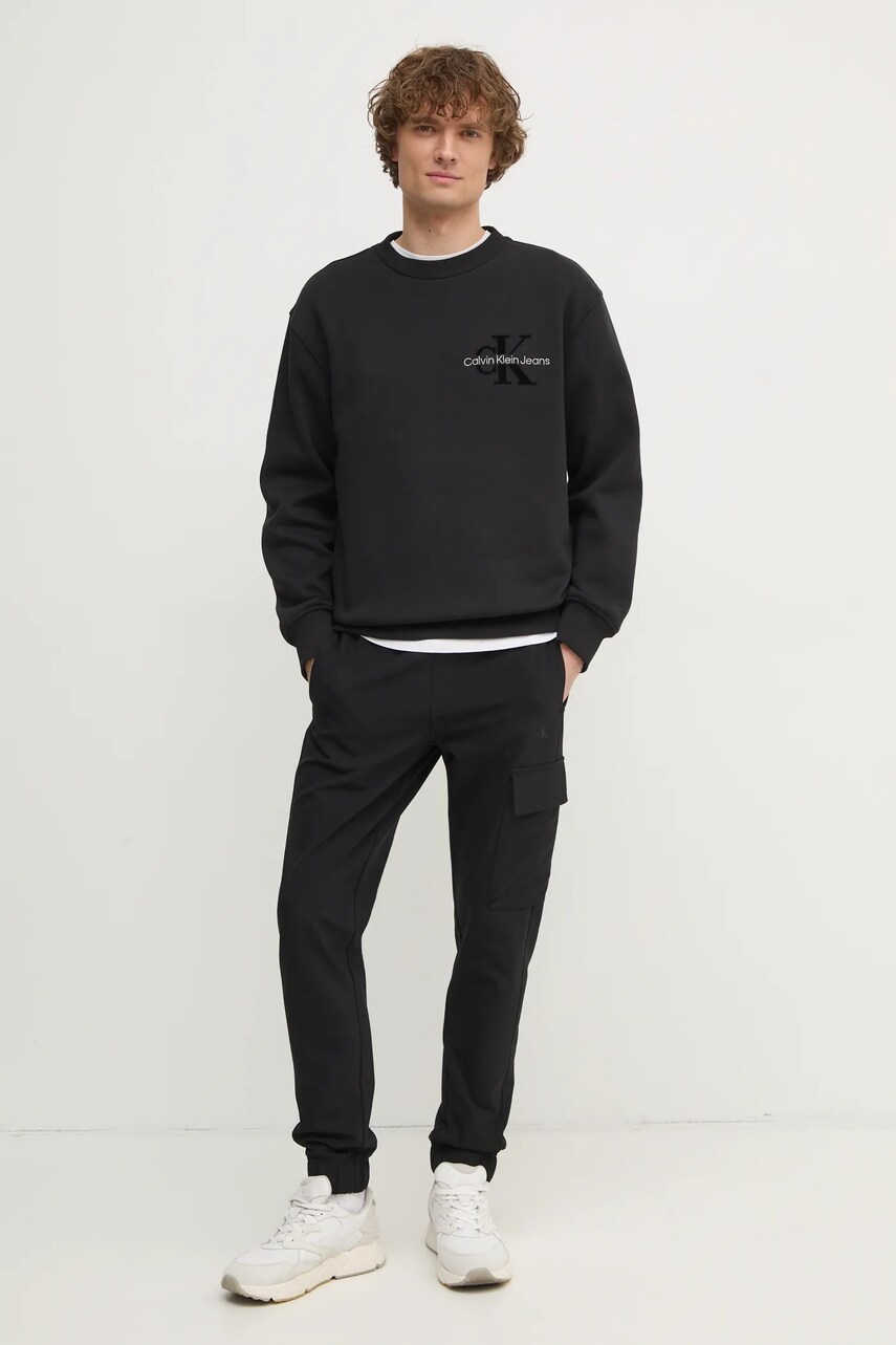 Штани Calvin Klein Jeans чоловічі колір чорний облягаючі J30J326765