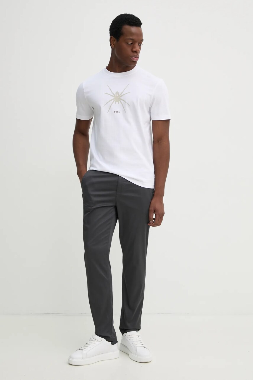 Штани BOSS Orange чоловічі колір сірий фасон chinos 50529332