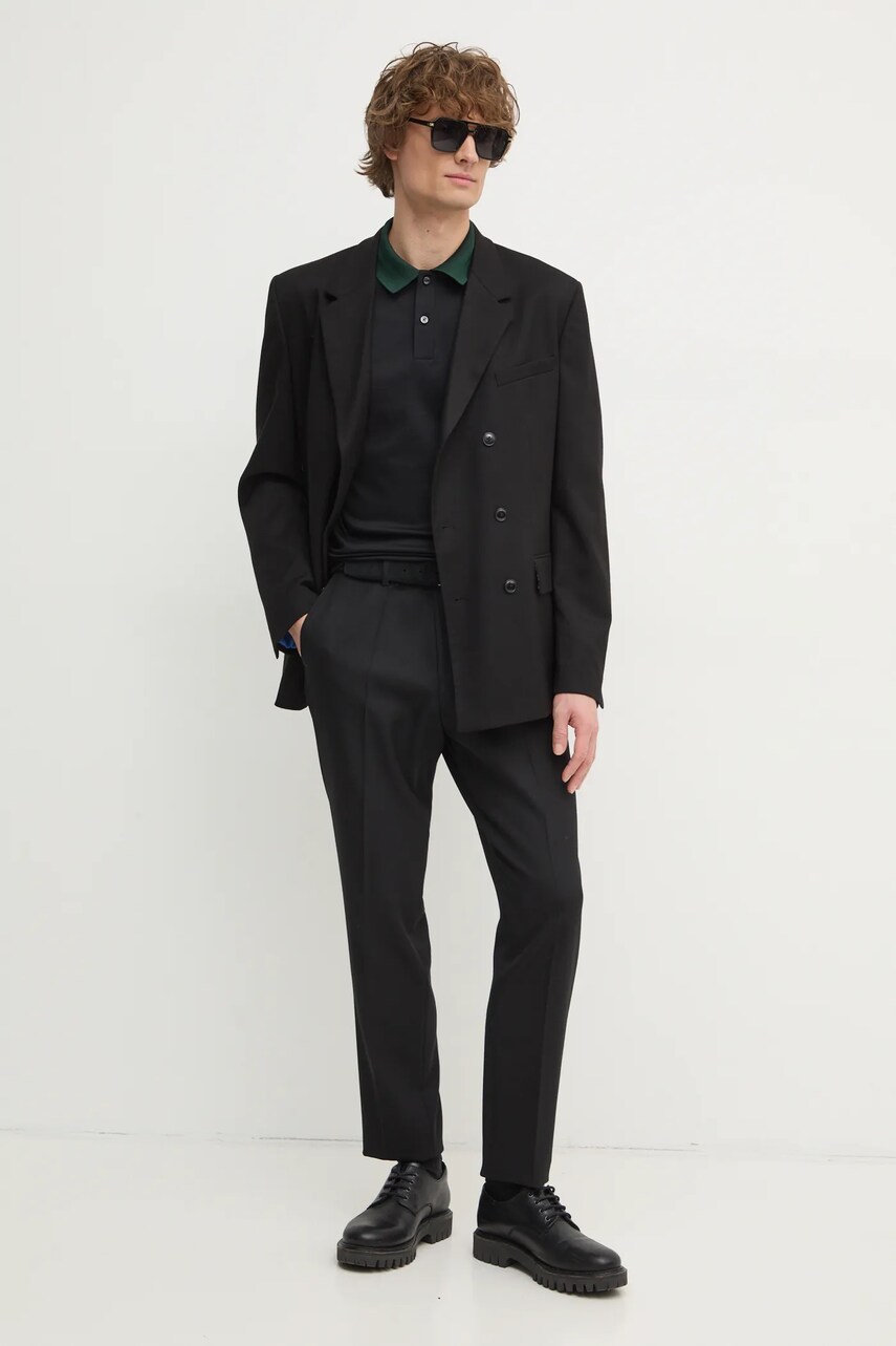 Штани BOSS чоловічі колір чорний фасон chinos 50534883