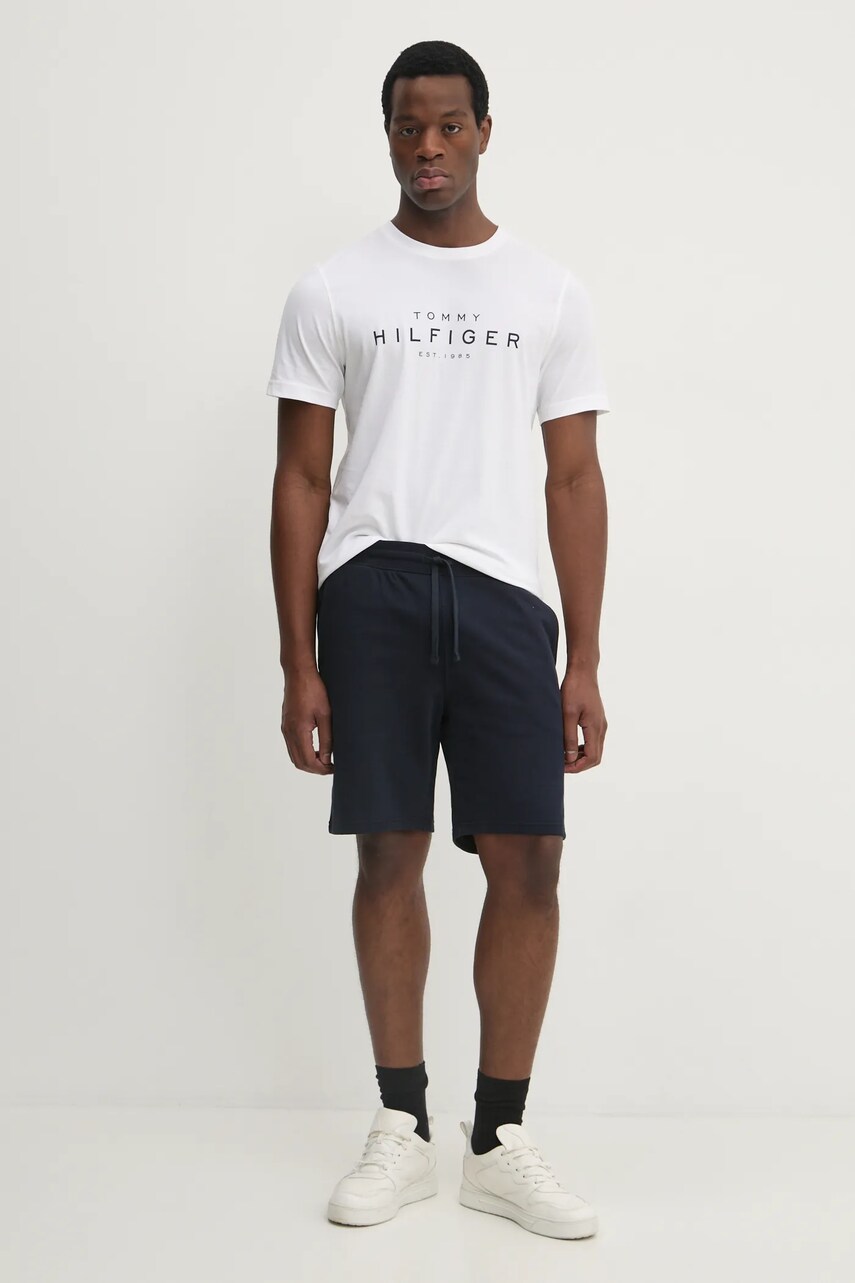Бавовняні шорти Tommy Hilfiger колір синій MW0MW37240
