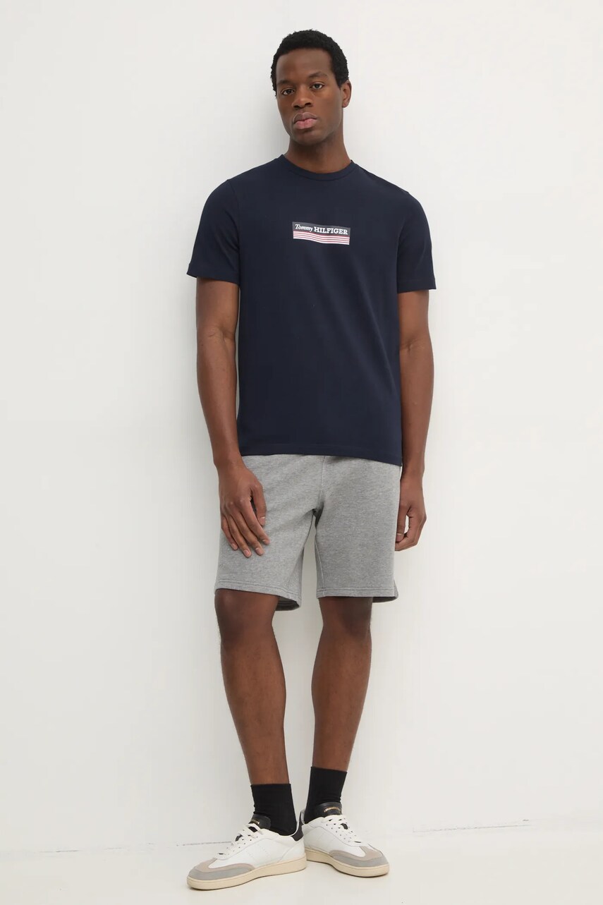 Бавовняні шорти Tommy Hilfiger колір сірий MW0MW37240