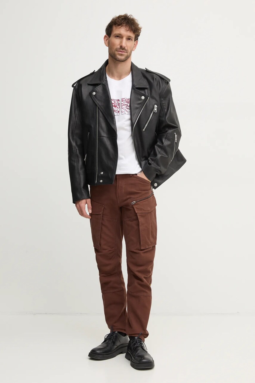 Бавовняні штани G-Star Raw колір коричневий фасон cargo D02190-D752
